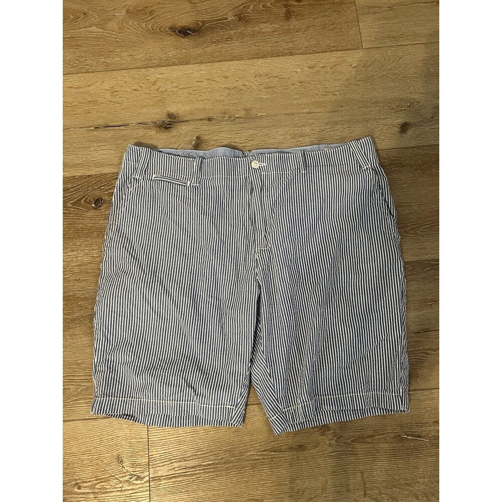Polo Ralph Lauren Mens Blue Striped chino Shorts Size 40 cotton